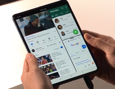 Galaxy Fold atverciamas ekranas
