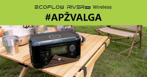 Galingas nešiojamas įkroviklis, kurio dėka įkrausite iki 7 įrenginių vienu metu: „EcoFlow RIVER mini Wireless“ apžvalga