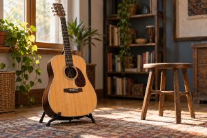 TOP 5 geriausios gitaros 2026 m. klasikai, akustikai ir rokui