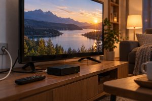 DVB-T2 imtuvas ar Android TV priedėlis: ką rinktis 2026 m.?