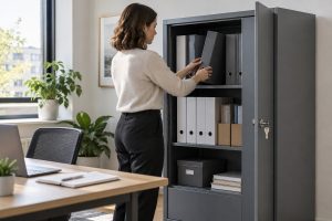 Metalinė ar medinė biuro spinta: kurią rinktis 2026 m.?