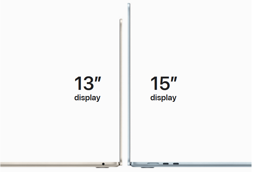 Apple Macbook Air M4 ekrano dydis