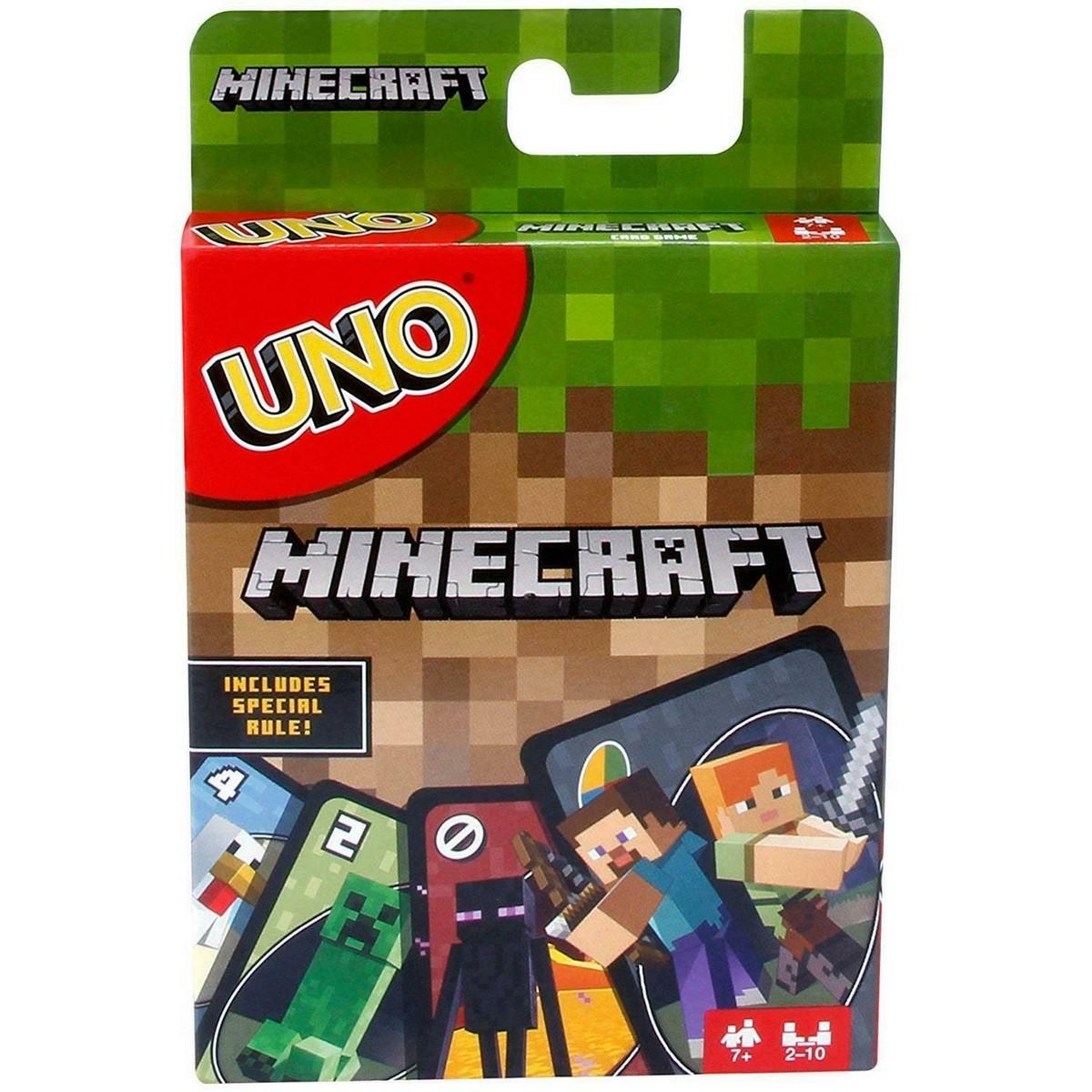 Kalėdinės dovanos šeima - smagus Minecraft UNO kortų žaidimas 