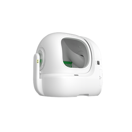 Elektrinis kačių tualetas tualetas „Petkit Purobot Max Pro 2" . Ovalus, baltos spalvos.