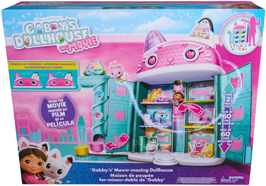 Gabby's Dollhouse lėlių namelio rinkinys su Pandy Paws ir kitomis figūrėlėmis, žaislas vaikams
