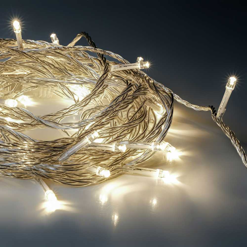 Girlianda LED su 60 šiltai baltų lempučių