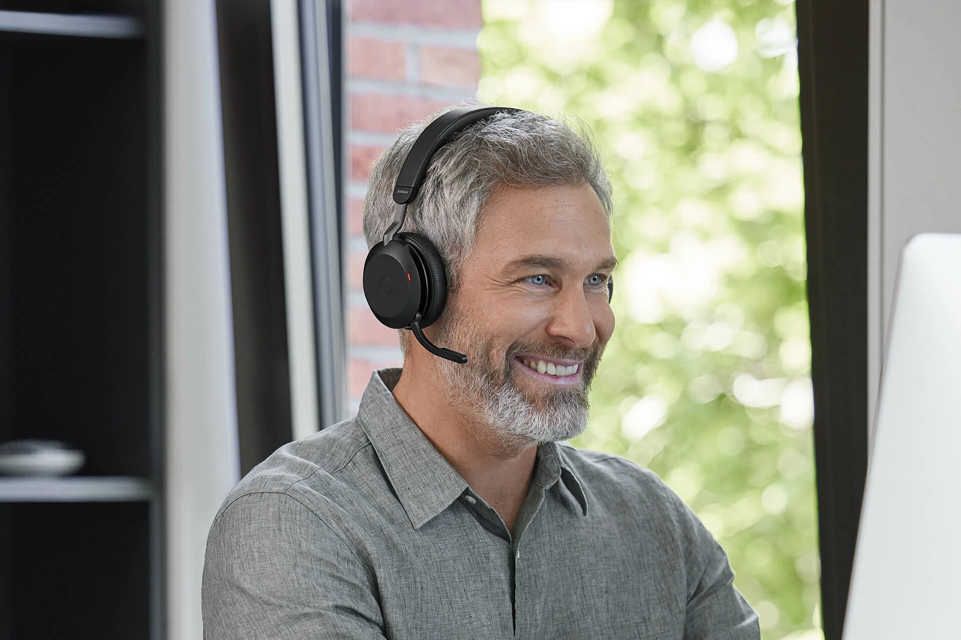 Beilaidės ausinės Jabra Evolve2 75, USB-A, Bluetooth, MS-Teams | spalva: juoda aprašymas - Prekės nuotrauka
