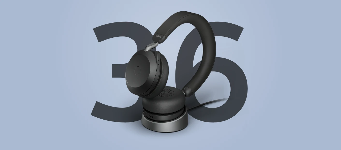 Beilaidės ausinės Jabra Evolve2 75, USB-A, Bluetooth, MS-Teams | spalva: juoda aprašymas - Prekės nuotrauka