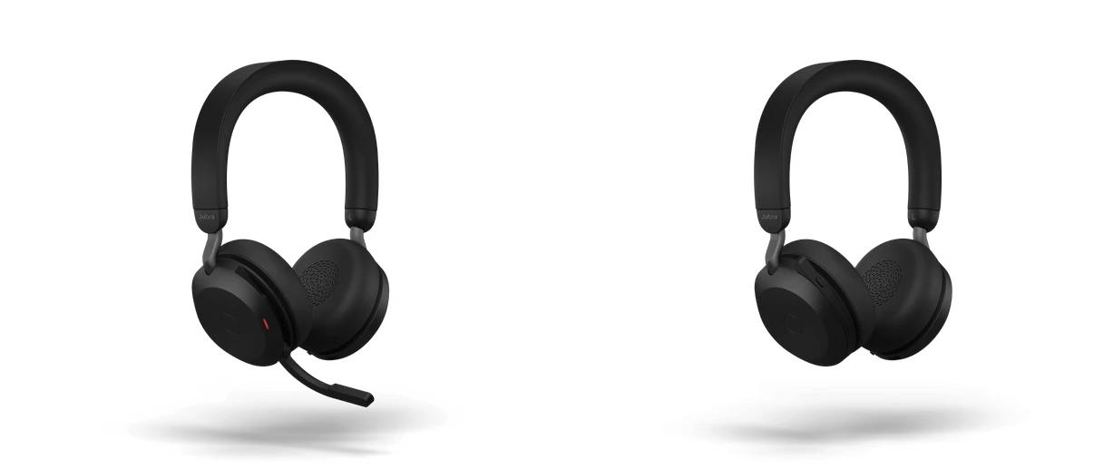 Beilaidės ausinės Jabra Evolve2 75, USB-A, Bluetooth, MS-Teams | spalva: juoda aprašymas - Prekės nuotrauka
