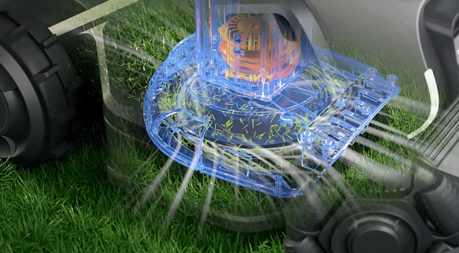 Airseekers belaidis vejos robotas su mulčiavimo funkcija Tron SE 1500m2, 300° AI Vision + NRTK aprašymas - Prekės nuotrauka