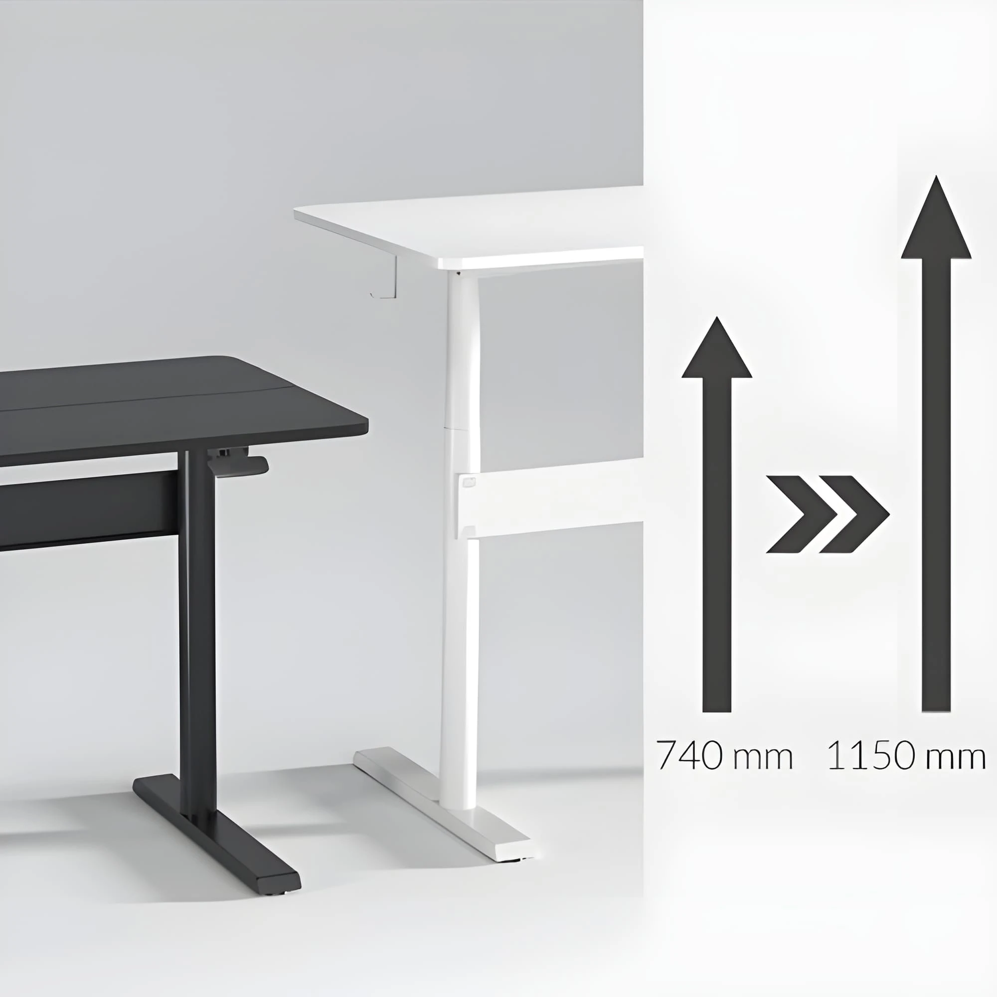Spacetronik Moris 101BB 80x50 cm reguliuojamo aukščio stalas aprašymas - Prekės nuotrauka