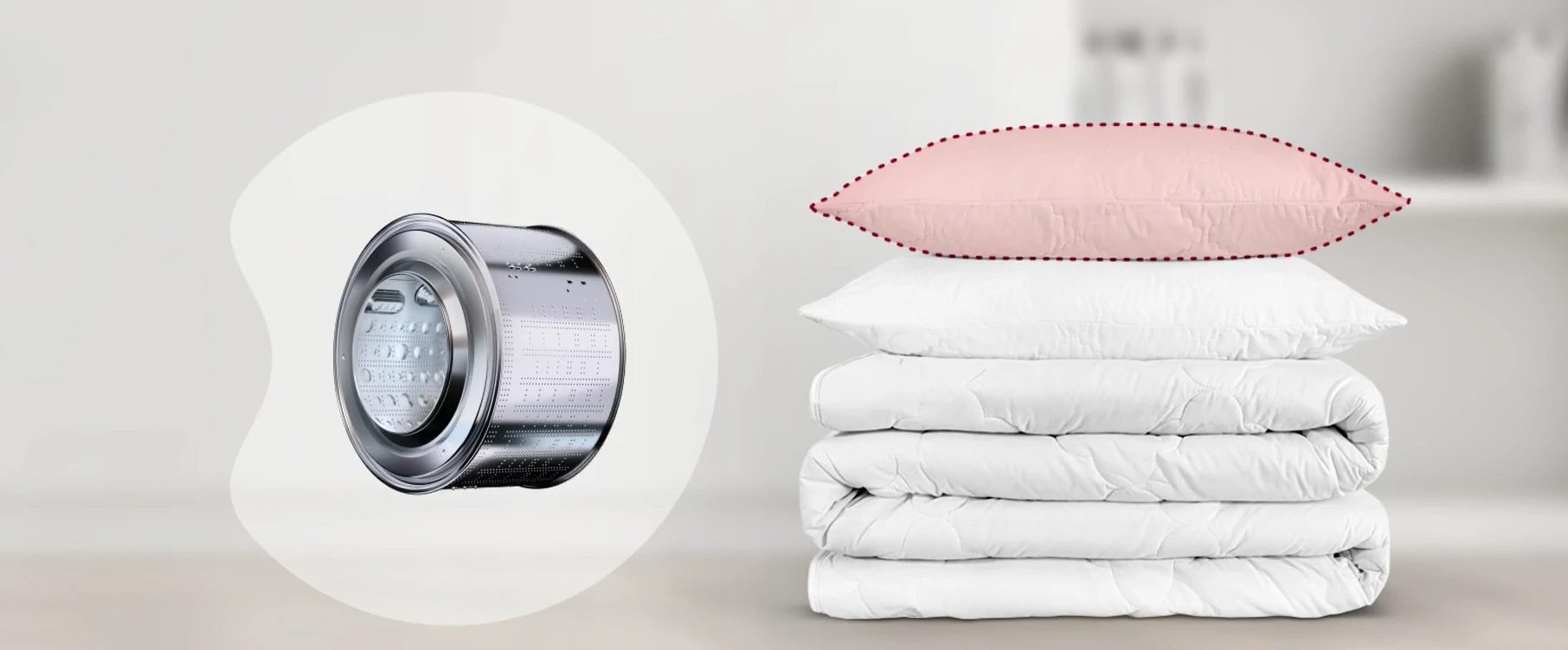 Skalbimo mašina LG 9 kg AI Direct Drive™, Counter-Depth MAX™, balta | F2X50S9TWB aprašymas - Prekės nuotrauka