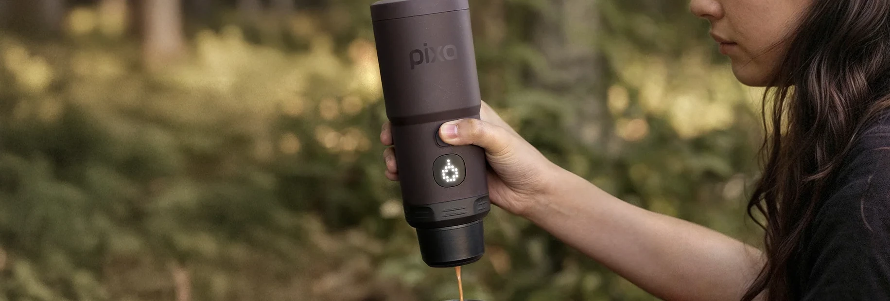 Wacaco Pixapresso nešiojamas kavos aparatas, burgundiškos spalvos aprašymas - Prekės nuotrauka