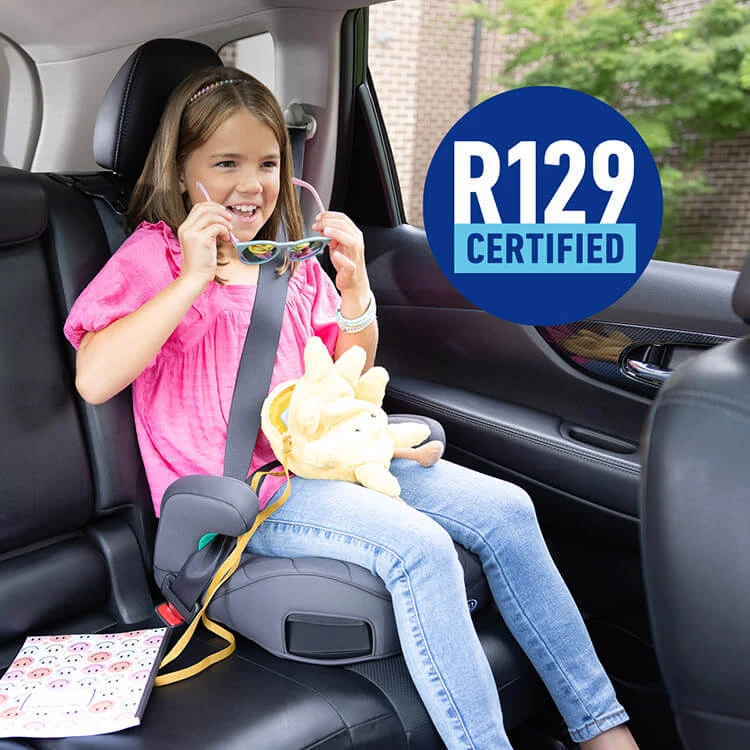automobilinė kėdutė-paaukštinimas Graco Booster Max R129 su IsoFix, spalva: pilka (137-150 cm) aprašymas - Prekės nuotrauka