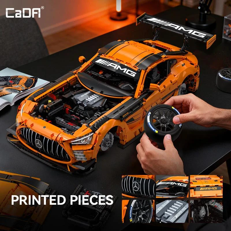 Konstruktorius CaDA Mercedes AMG GT3 1/8 (5466 dalių) aprašymas - Prekės nuotrauka