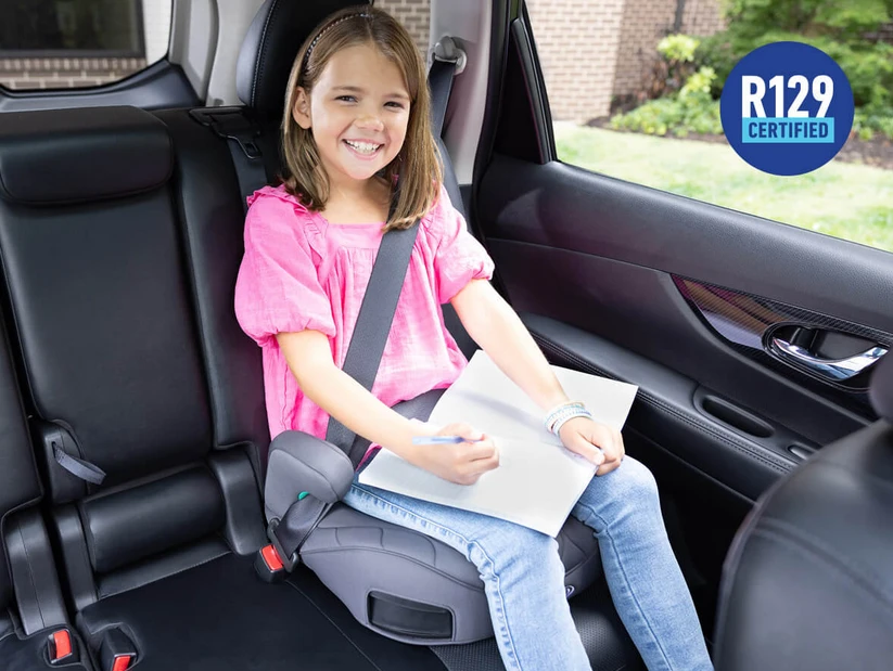 automobilinė kėdutė-paaukštinimas Graco Booster Max R129 su IsoFix, spalva: pilka (137-150 cm) aprašymas - Prekės nuotrauka