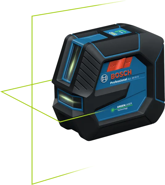Bosch Linijinis lazerinis nivelyras GLL 20-22 G lagamine su universaliu laikikliu LB 10 (0601065602) aprašymas - Prekės nuotrauka
