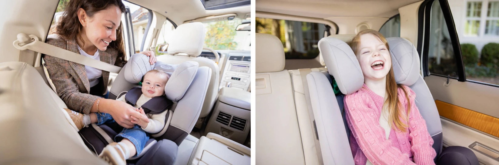 Automobilinė kėdutė Graco Slimfit R129, 0–36 kg | pilkos/rudos spalvos aprašymas - Prekės nuotrauka