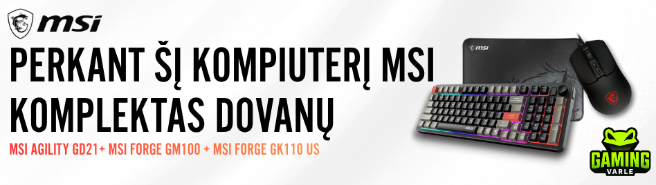 Stacionarus žaidimų kompiuteris Varlė Gaming PC Powered by MSI | Ryzen 5 9600x + RTX 5070 | RAM 32 GB DDR5 | 1TB NVMe SSD + MSI DOVANA aprašymas - Prekės nuotrauka