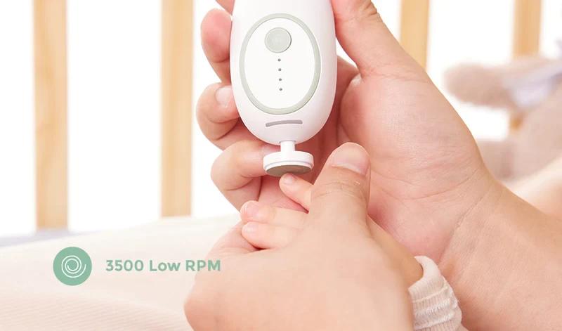 Elektrinė kūdikių ir vaikų nagų dildė Momcozy Baby Nail File aprašymas - Prekės nuotrauka