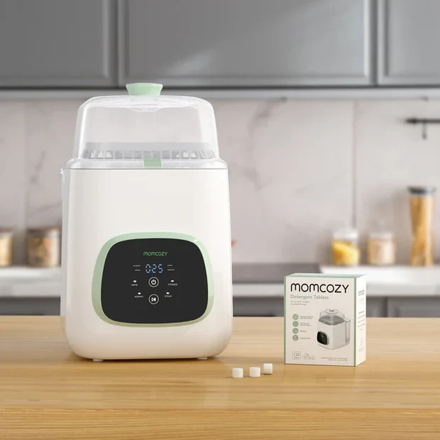 Momcozy KleanPal Pro buteliukų plovyklos tabletės, 120 vnt. aprašymas - Prekės nuotrauka