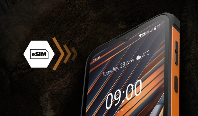 Išmanusis telefonas MyPhone Hammer Iron Va, 4G, 6/64GB, oranžinis aprašymas - Prekės nuotrauka