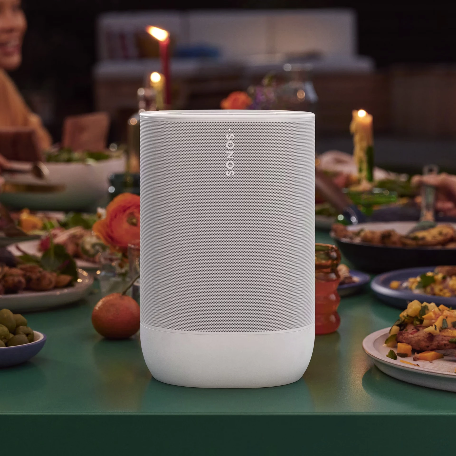 Sonos Move Gen2 nešiojama kolonėlė, Baltos spalvos aprašymas - Prekės nuotrauka
