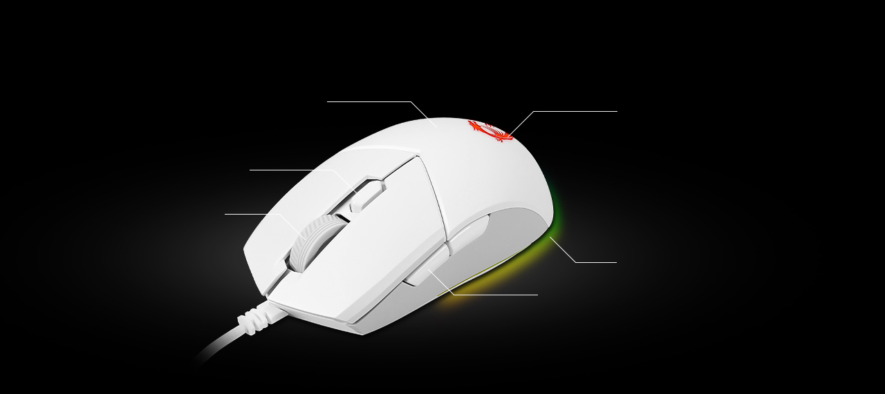 MSI Žaidimų klaviatūra Vigor GK30 Gaming Combo, Baltos spalvos (su pele) aprašymas - Prekės nuotrauka