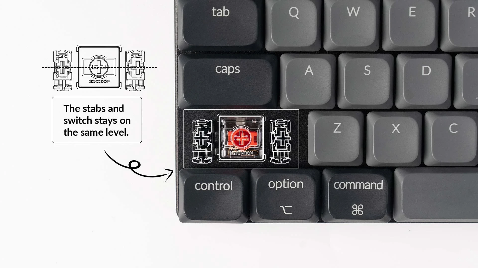 Keychron K1 QMK belaidė mechaninė klaviatūra (K1X-A4) | 6 versija aprašymas - Prekės nuotrauka