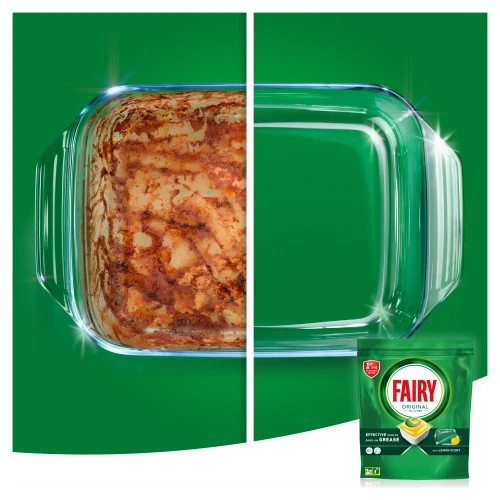 Indaplovių tabletės Fairy Original All In One Lemon, 175 vnt., citrinų kvapo aprašymas - Prekės nuotrauka