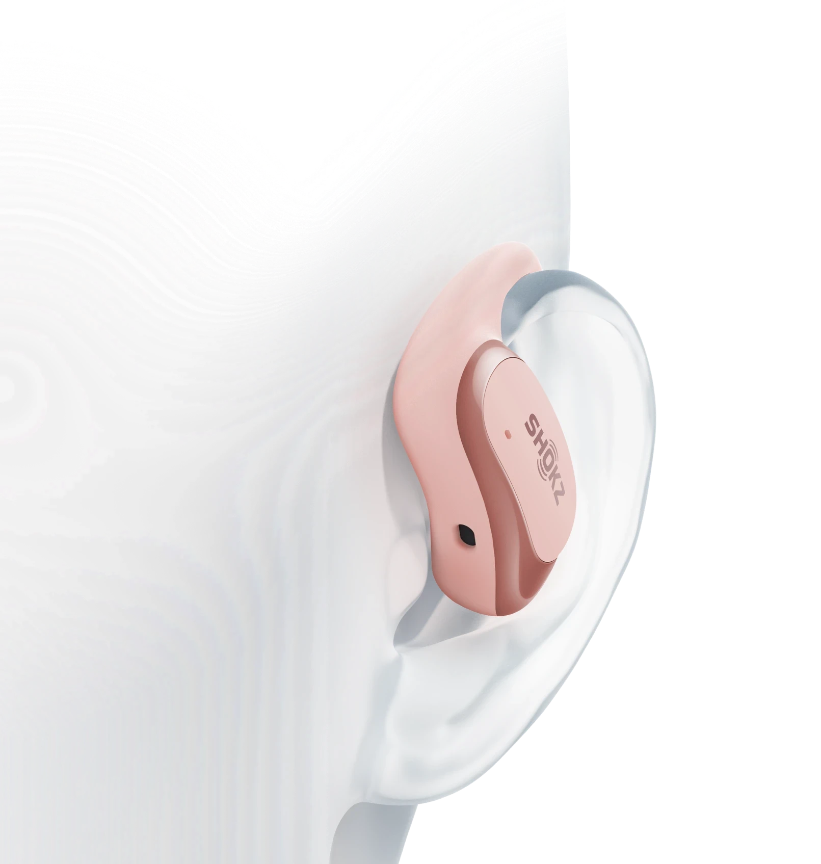 Ausinės Shokz OpenFit Air, Baltos spalvos aprašymas - Prekės nuotrauka