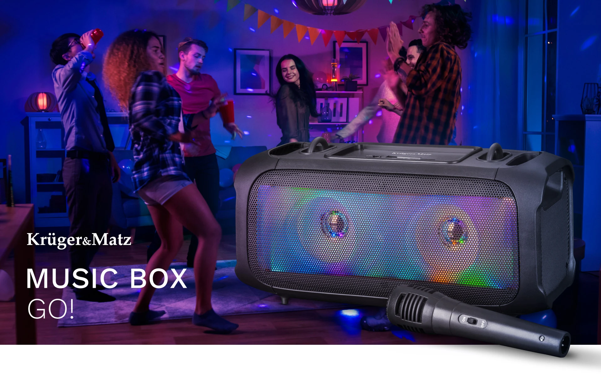Belaidė kolonėlė Kruger & Matz Music Box GO! aprašymas - Prekės nuotrauka