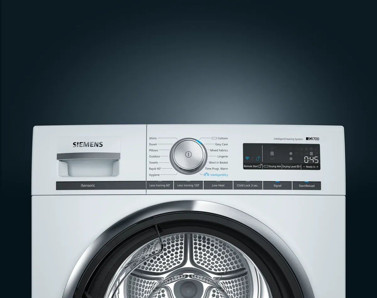Skalbimo mašina Siemens WM12N08LDN, baltos spalvos aprašymas - Prekės nuotrauka