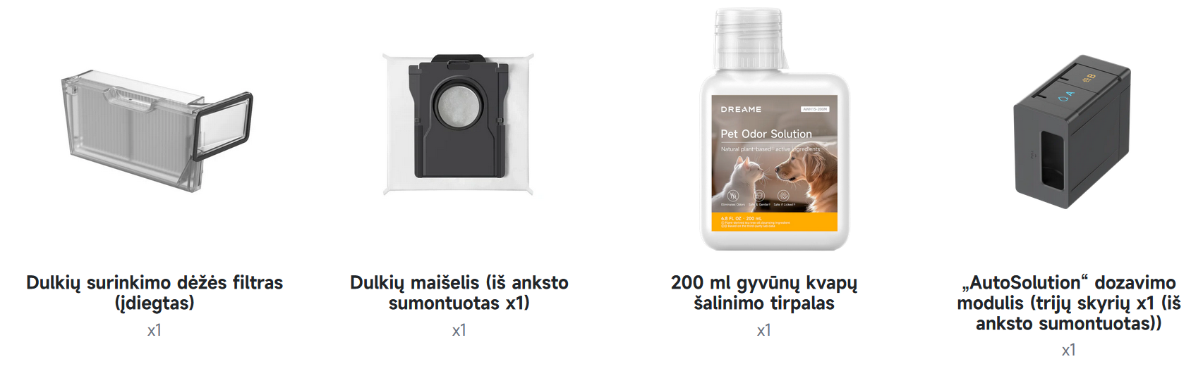 Dulkių siurblys - robotas Dreame X60 Ultra, juodos spalvos aprašymas - Prekės nuotrauka