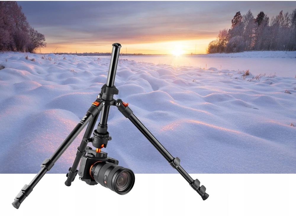 K&F Concept Fotoaparato trikojis su profesionalia 3D galvute, KF09.101V1 aprašymas - Prekės nuotrauka