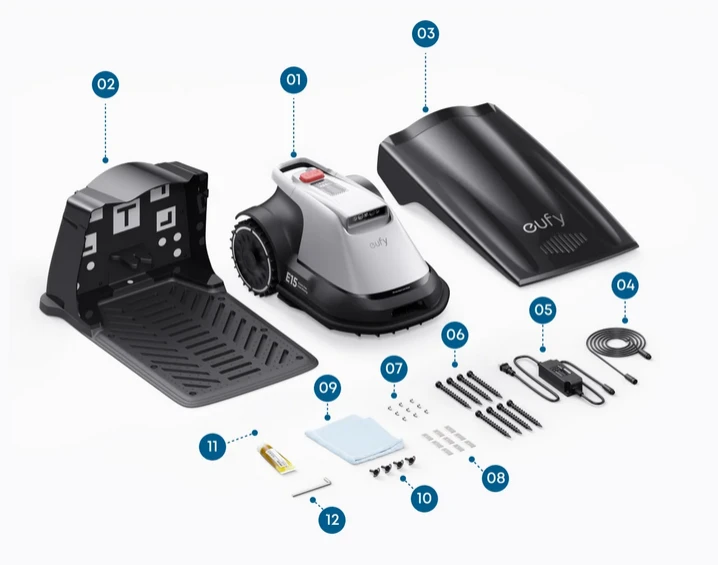 Anker Eufy belaidis vejos robotas E15, 800m² aprašymas - Prekės nuotrauka