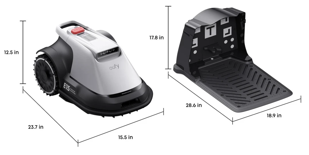 Anker Eufy belaidis vejos robotas E15, 800m² aprašymas - Prekės nuotrauka
