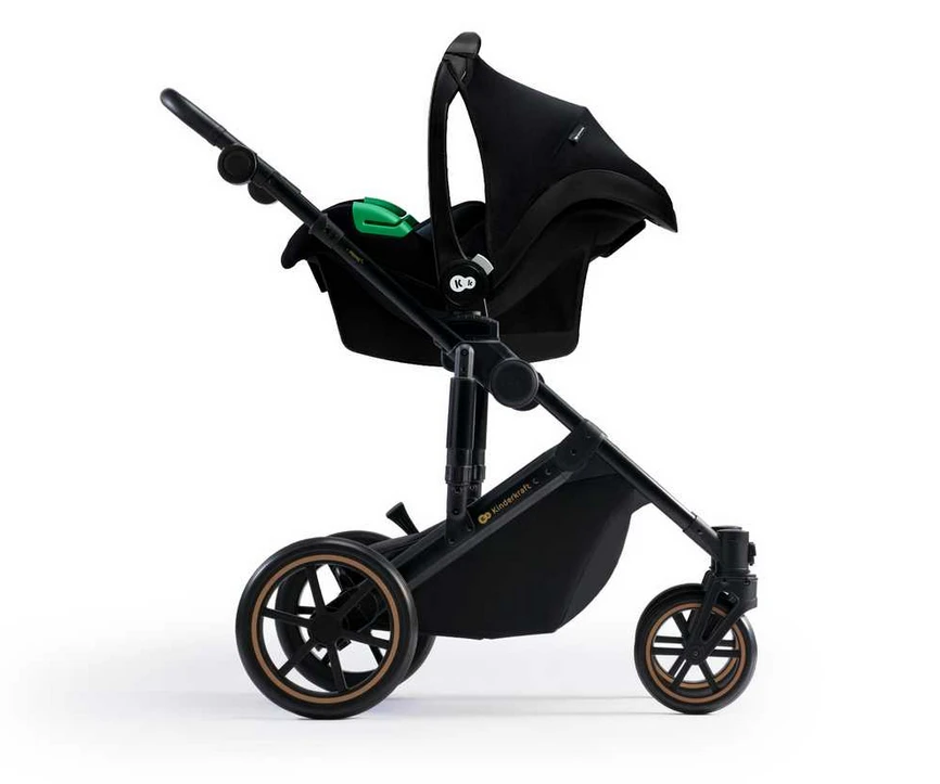 KINDERKRAFT universalus vežimėlis 3in1 PRIME 2 3IN1 MINK PRO tamsiai žalios spalvos, KSPRIM02GRE300I aprašymas - Prekės nuotrauka