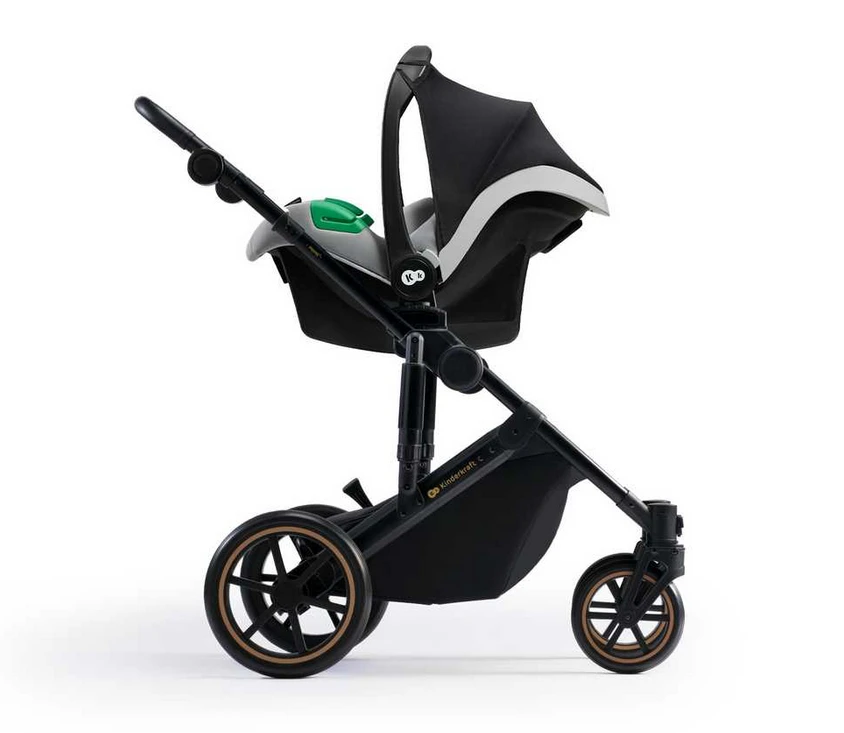 KINDERKRAFT universalus vežimėlis 3in1 PRIME 2 3IN1 MINK PRO pilkos spalvos, KSPRIM02GRY300I aprašymas - Prekės nuotrauka