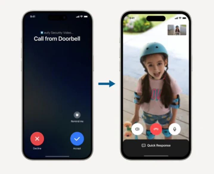 Išmanusis durų skambutis Eufy Video Doorbell C30, juodos spalvos aprašymas - Prekės nuotrauka