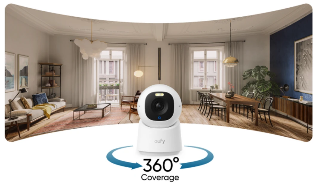 Vidaus stebėjimo kamera Eufy Indoor Cam E30, baltos spalvos aprašymas - Prekės nuotrauka