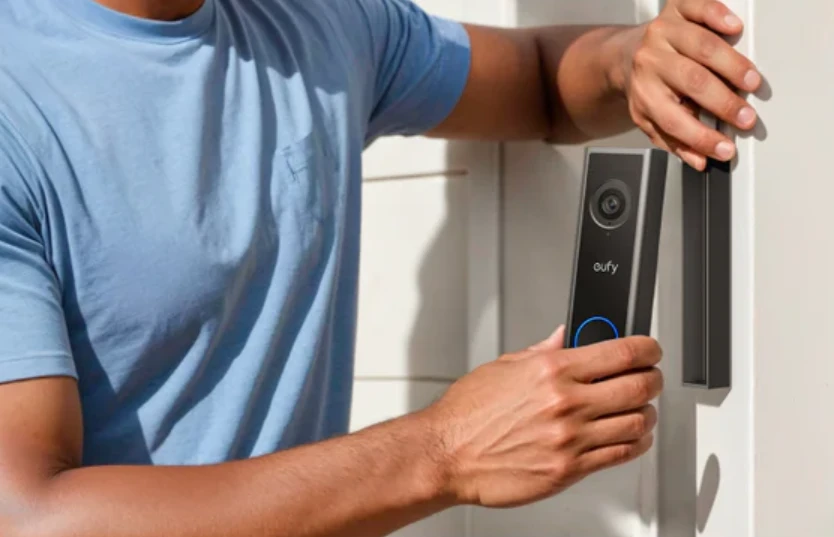 Išmanusis durų skambutis Eufy Video Doorbell C30, juodos spalvos aprašymas - Prekės nuotrauka