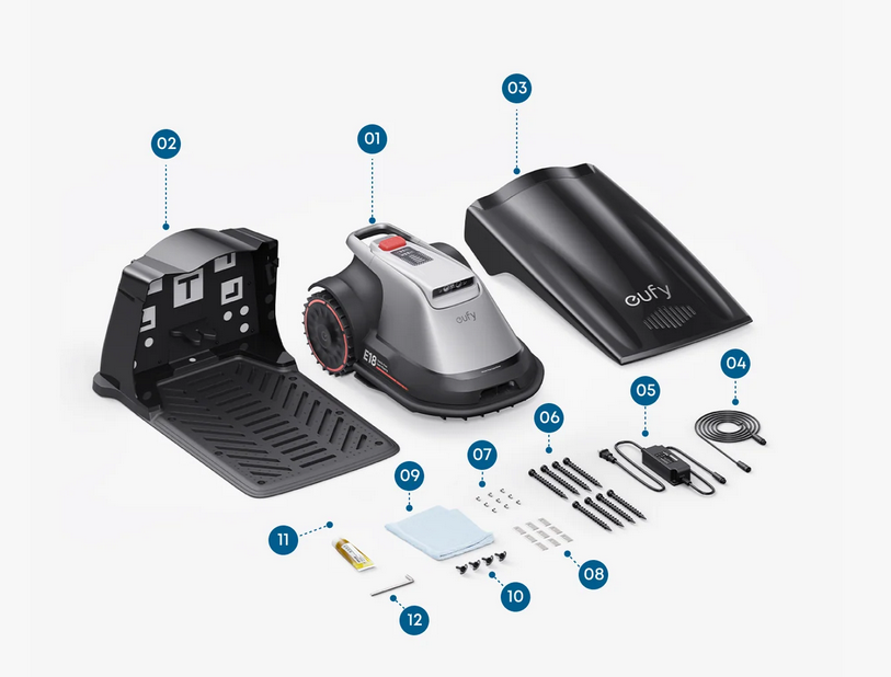 Anker Eufy belaidis vejos robotas E18, 1200m² aprašymas - Prekės nuotrauka