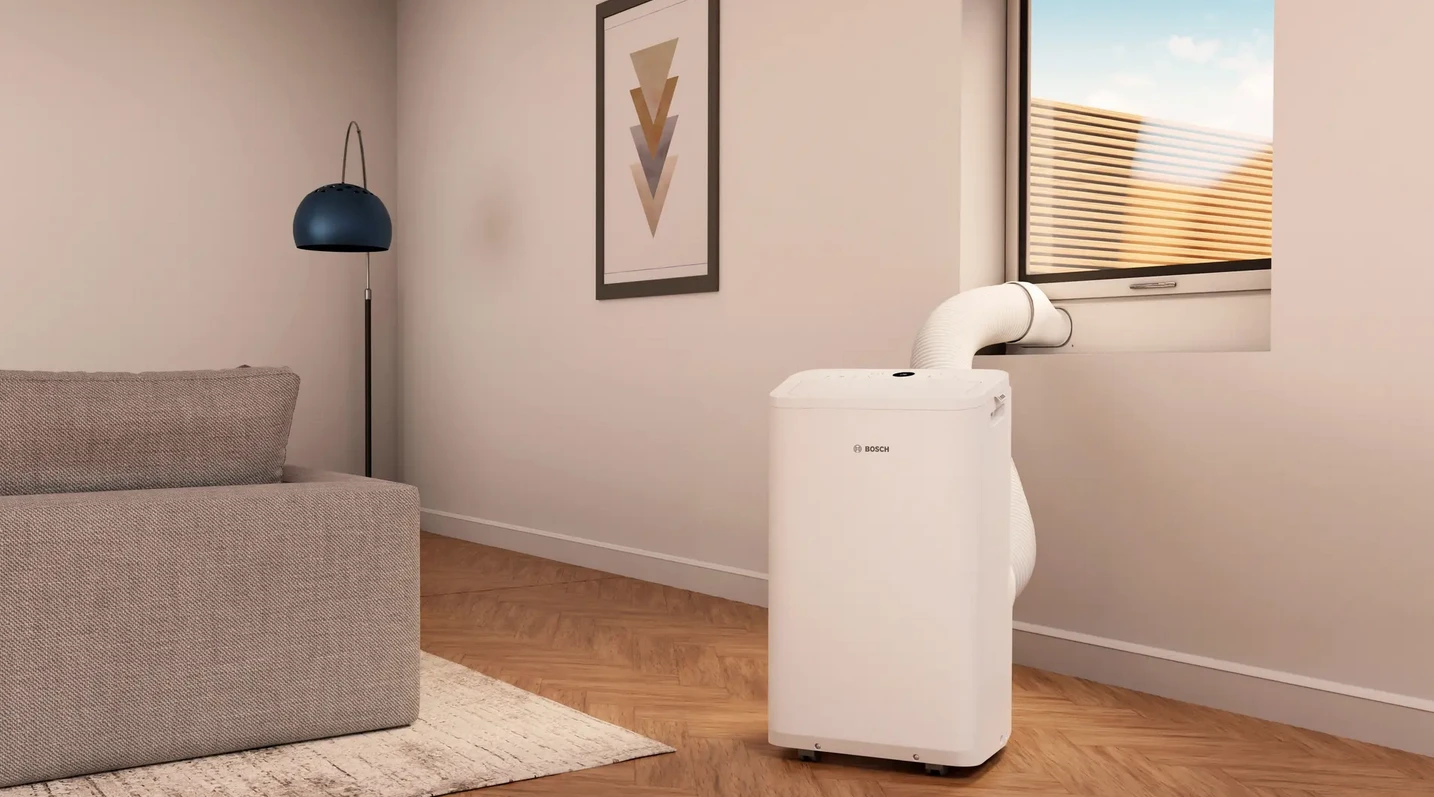 Mobilus oro kondicionierius Bosch Cool 2000 | Tinka iki 88 m³ patalpoms | Baltas aprašymas - Prekės nuotrauka