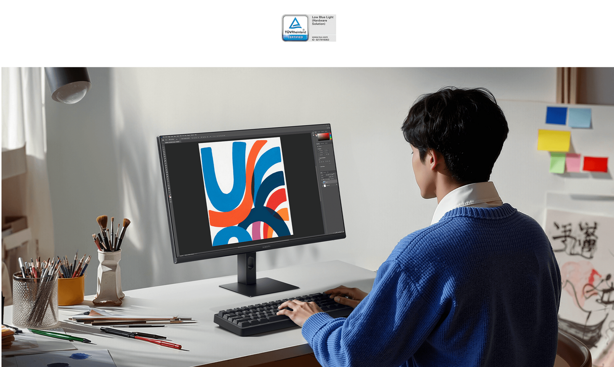 Monitorius Xiaomi A24i 2026, 24 colių, FHD, 1920x1080 raiška, 144 Hz atnaujinimo dažnis, ΔE<1 spalvų atkūrimas aprašymas - Prekės nuotrauka