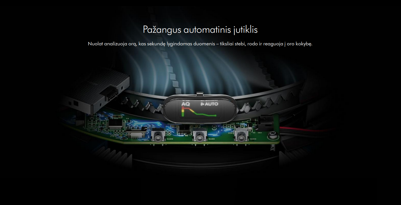 Oro valytuvas DYSON Hushjet Purifier Compact HJ10, juodas aprašymas - Prekės nuotrauka