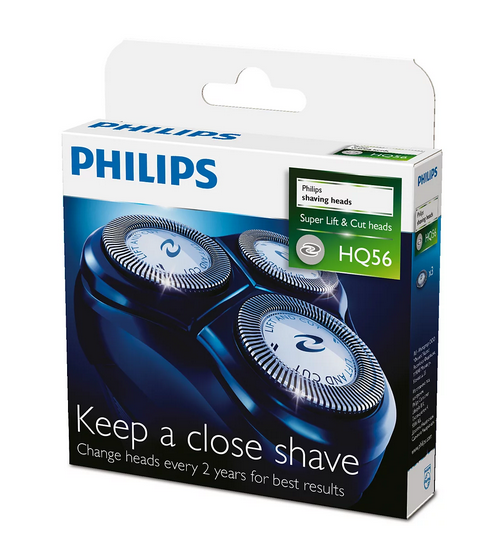 Barzdaskutės atsarginės skutimo galvutės Philips HQ56/50 aprašymas - Prekės nuotrauka