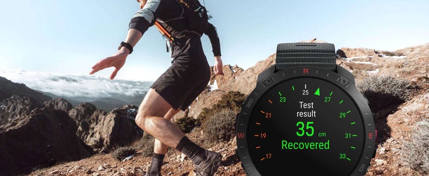 Išmanusis laikrodis Polar Grit X2 Pro, Nerūdijančio plieno korpusas su pilkos spalvos silikoniniu dirželiu aprašymas - Prekės nuotrauka