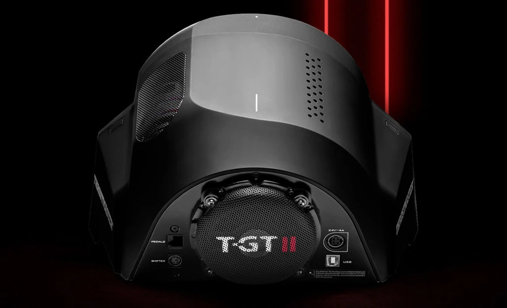 Žaidimų vairas Thrustmaster T−GT II + Baza, Juodos spalvos aprašymas - Prekės nuotrauka