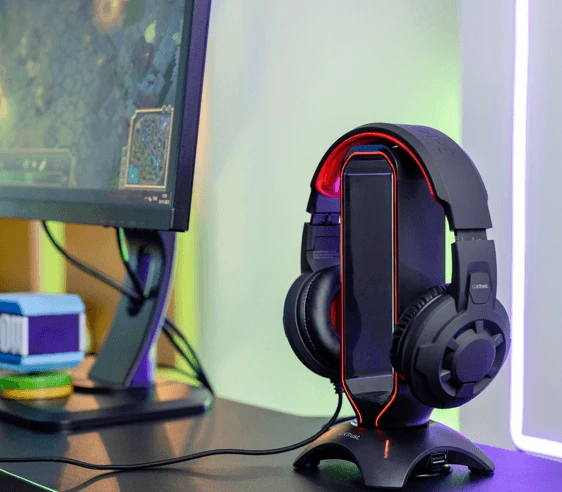 Ausinių stovas Trust GXT 265 Cintar RGB, 23647 aprašymas - Prekės nuotrauka